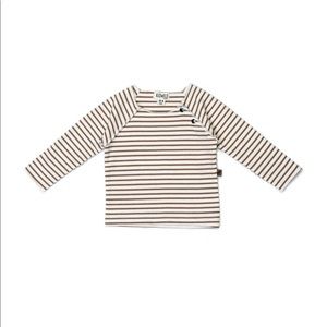 KidWild L/S Raw Edge T Caramel Stripe 6-12 M